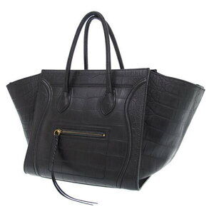 Celine Luggage Phantom crocodile embossed